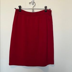 St. John collection red Santana knit skirt, slightly flared, size 4